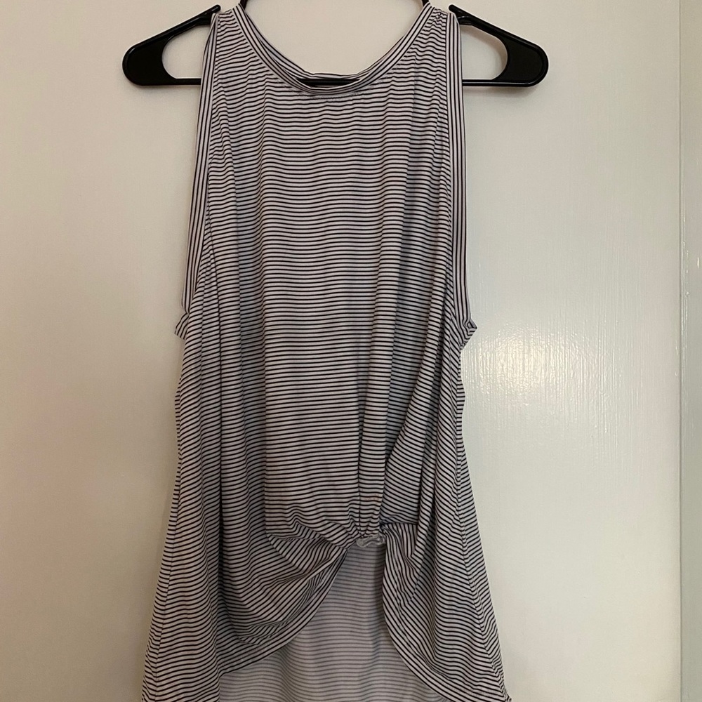 DYI Black & White Striped Tank Top (Small)